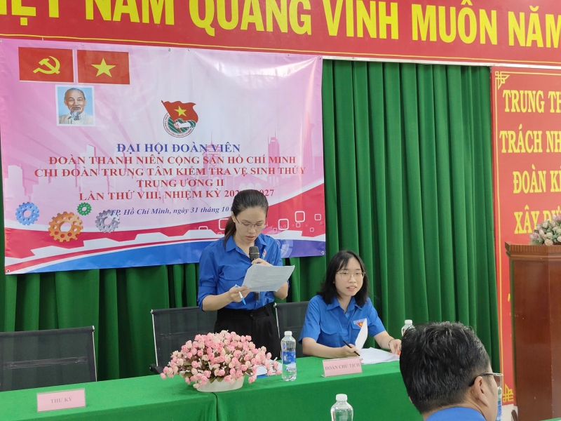 Đại hội Chi đoàn Trung tâm Kiểm tra vệ sinh thú y Trung ương II, lần thứ VIII, nhiệm kỳ 2024 - 2027