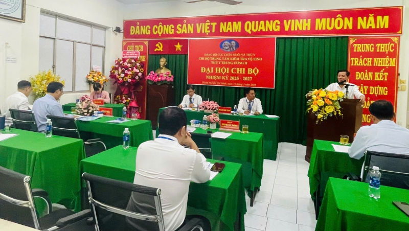 Đại hội Chi bộ Trung tâm Kiểm tra vệ sinh thú y Trung ương II